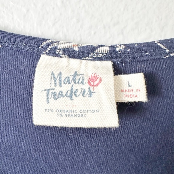 Mata Traders Organic Cotton Navy Zodiac Constellation Casual Dress Size Large - Picture 4 of 9